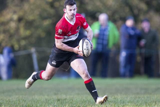 Liam Brims scored an early penalty for Hawks. Picture: SNS/SRU.