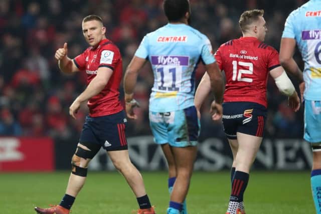 Munster's Andrew Conway during the Heineken Champions Cup win over Exeter. Picture: Niall Carson/PA Wire