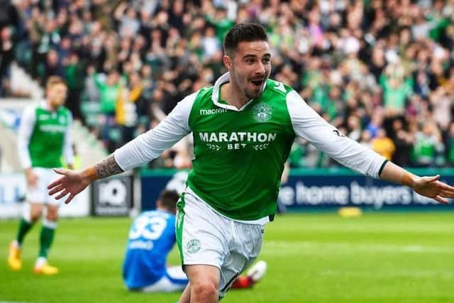 Jamie Maclaren has found himself out of favour at Easter Road. Picture: SNS