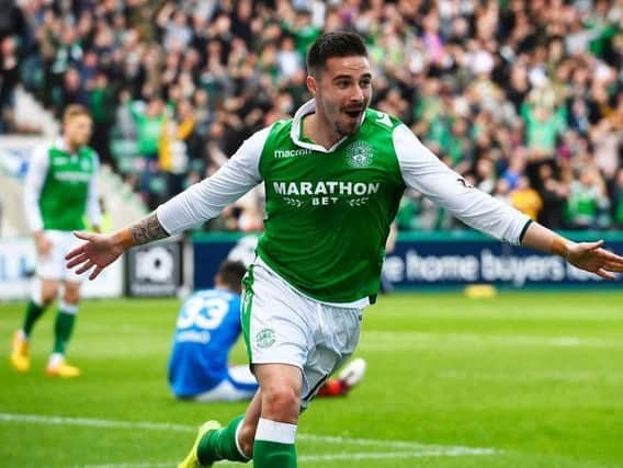 Jamie Maclaren has found himself out of favour at Easter Road. Picture: SNS