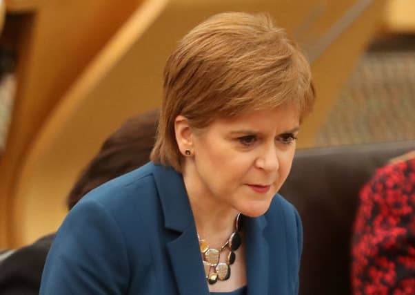 First Minister Nicola Sturgeon in the debating chamber. Picture: Andrew Milligan/PA Wire