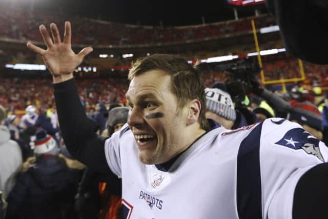 New England Patriots quarterback Tom Brady celebrates the overtime win against the Kansas City Chiefs. Picture: Charlie Neibergall/AP