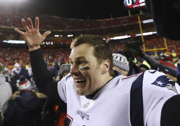 New England Patriots quarterback Tom Brady celebrates the overtime win against the Kansas City Chiefs. Picture: Charlie Neibergall/AP
