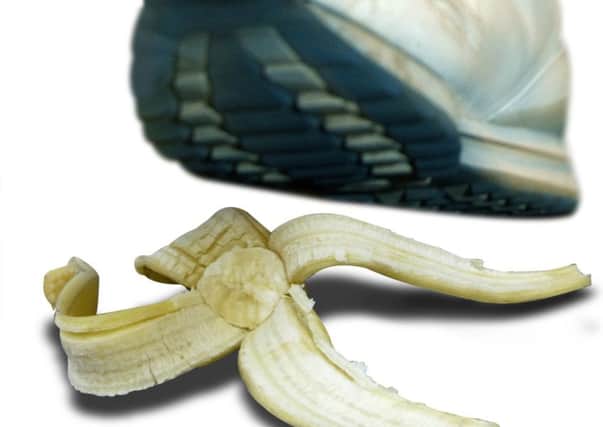Bananas can be slippery things (Picture: Dave Hamburgh)