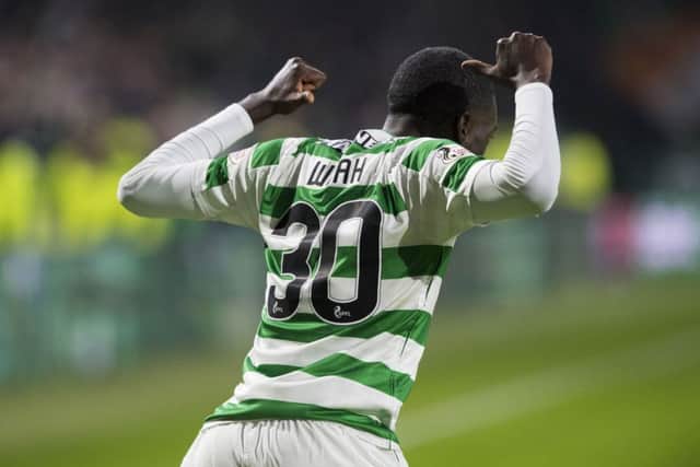 Timothy Weah made an instant impact with Celtic, scoring on his debut as a substitute in the 3-0 Scottish Cup win over Airdrie. Picture: Paul Devlin/SNS