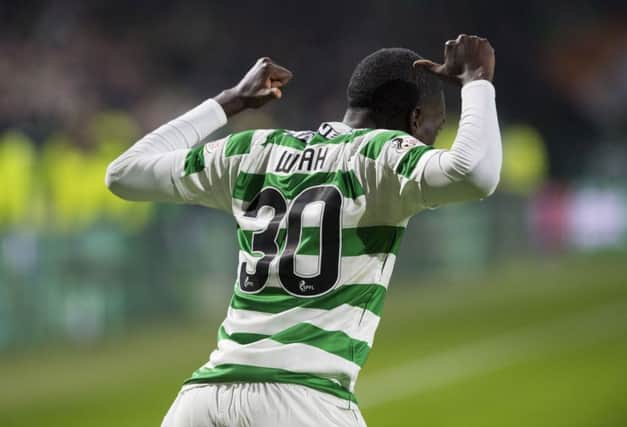 Timothy Weah made an instant impact with Celtic, scoring on his debut as a substitute in the 3-0 Scottish Cup win over Airdrie. Picture: Paul Devlin/SNS