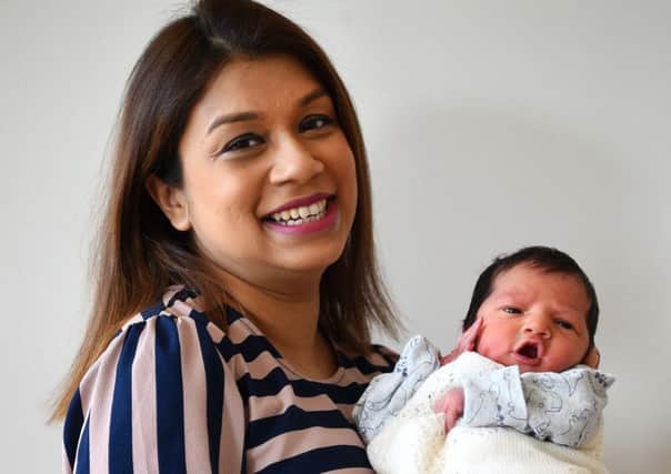 Tulip Siddiq, MP for Hampstead and Kilburn, with her newborn son Raphael Mujib StJohn Percy Kirsty O'Connor/PA Wire