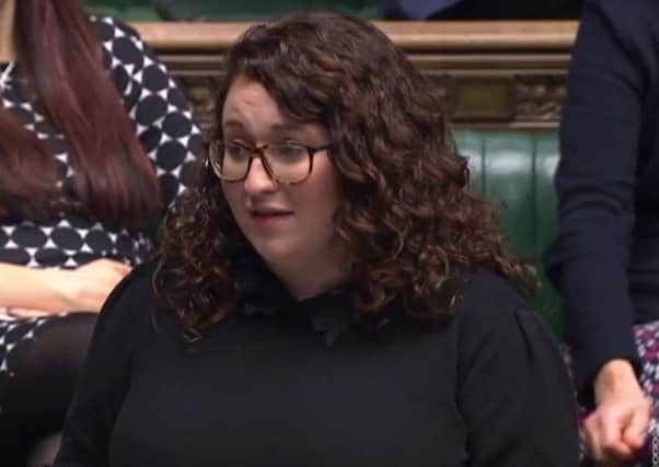 Midlothian MP Danielle Rowley speaking in the House of Commons.
