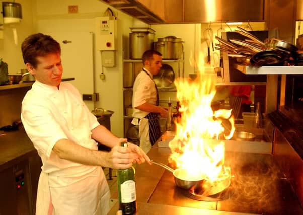 Andrew Fairlie in the kitchen at his restaurant in Gleneagles. (Picture: Robert Perry)