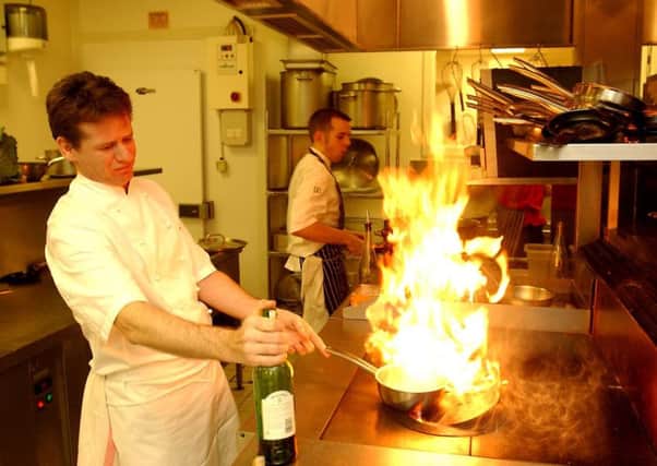 Andrew Fairlie in the kitchen at his restaurant in Gleneagles. (Picture: Robert Perry)