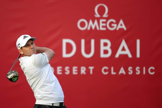 Sergio Garcia is bidding to win the Omega Dubai Desert Classic for the second time in three years. Picture: Ross Kinnaird/Getty Images