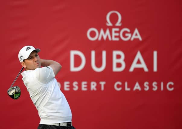 Sergio Garcia is bidding to win the Omega Dubai Desert Classic for the second time in three years. Picture: Ross Kinnaird/Getty Images