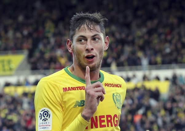 Argentine soccer player Emiliano Sala, who has gone missing. Picture: AP Photo/David Vincent