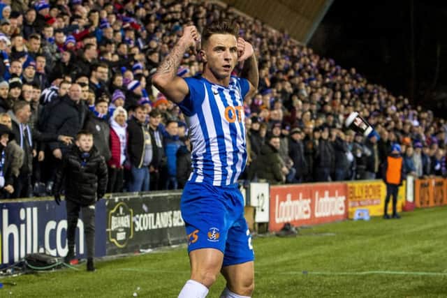 Killie's striker has struck nine times with an accuracy rate of 38.78.