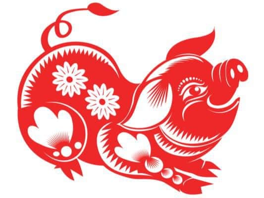 marks the year of the Pig, which is known as being compassionate, generous and diligent