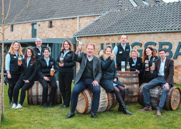 The team at Kingsbarns celebrate the launch of the new whisky. Picture: Callum Bennetts