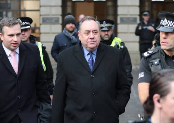 Alex Salmond emerges from Edinburgh Sheriff Court