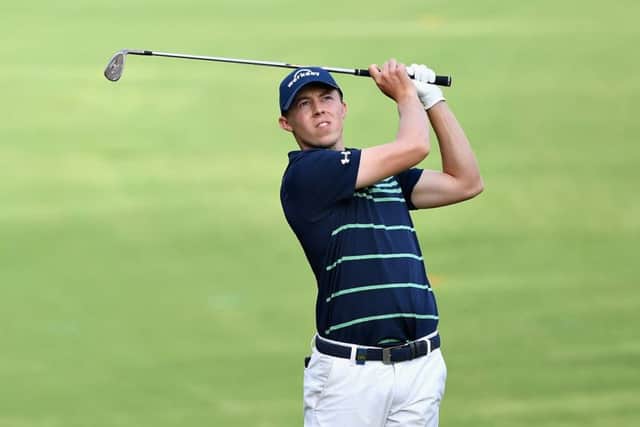 Matthew Fitzpatrick during his first round at the Emirates Golf Club. Picture: Ross Kinnaird/Getty Images