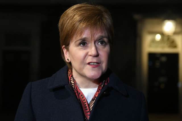 Scotland's First Minister Nicola Sturgeon speaking to the media at 10 Downing Street after talks over Brexit with Prime Minister Theresa May. Picture: PA Wire