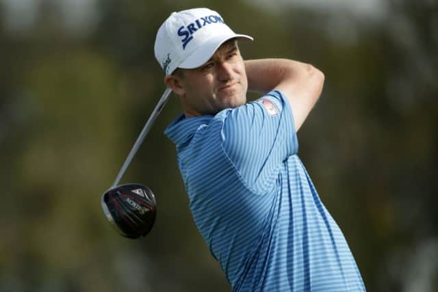 Russell Knox on his way to an opening five-under-par 67 in the Farmers Insurance Open. Picture: Getty Images