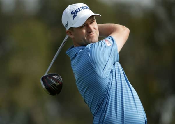 Russell Knox on his way to an opening five-under-par 67 in the Farmers Insurance Open. Picture: Getty Images