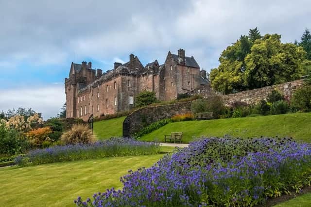 Brodick Castle was built in the 16th century and has previously served as the seat for the Duke of Hamilton. Hikers who climb Goat Fell begin by hiking through the castle's striking gardens.