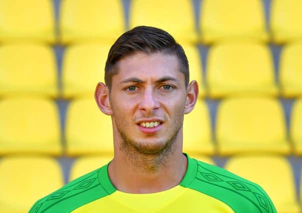 Cardiff striker Emiliano Sala who was on board of a missing plane that vanished from radar off Alderney in the Channel Islands. Picture: AFP/Getty Images
