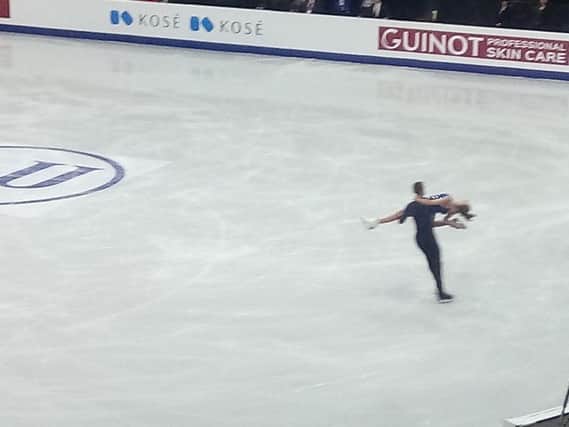 The pair danced to music by Donna Summers.