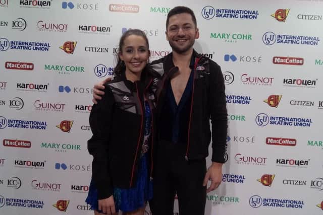 Lewis Gibson and Lilah Fear placed sixth in the Ice Dance at the European Figure Skating Chamnpionships in Belarus.