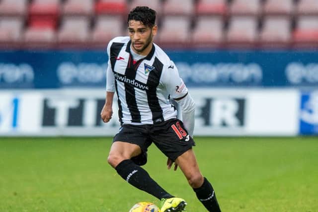 Faissal El Bakhtaoui came close for Dunfermline. Pic: SNS
