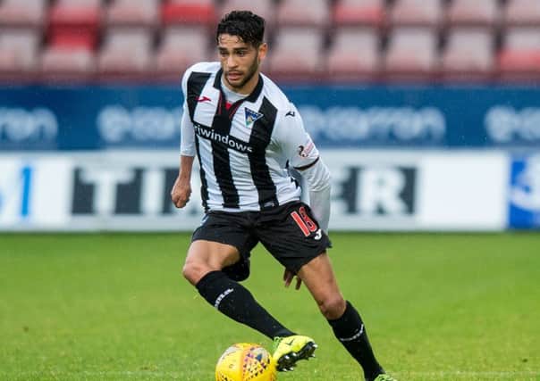 Faissal El Bakhtaoui came close for Dunfermline. Pic: SNS