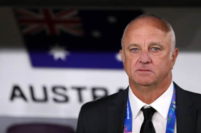 Graham Arnold looks on as his Australia side are eliminated from the Asian Cup. Picture: Getty