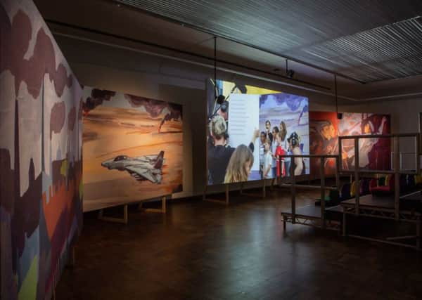 Installation view of Ceremony by Phil Collins at the Cooper Gallery, Dundee. PIC: Sally Jubb