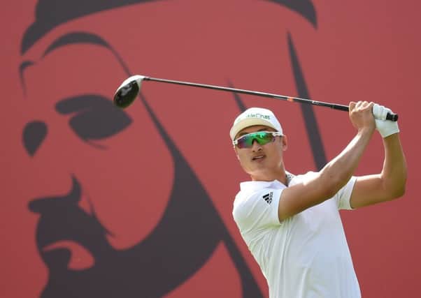 Haotong Li of China was penalised two shots in Dubai. Picture: Ross Kinnaird/Getty Images