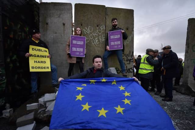 Tensions are rising over the prospect of a new Irish border. Picture: Charles McQuillan/Getty Images