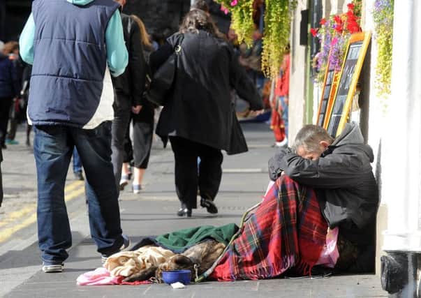 A homeless man on Scottish streets. Picture: Lisa Ferguson