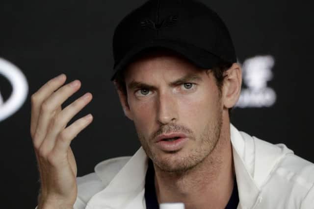 Andy Murray has had hip resurfacing surgery. Picture: Aaron Favila/AP