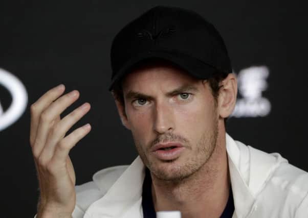 Andy Murray has had hip resurfacing surgery. Picture: Aaron Favila/AP