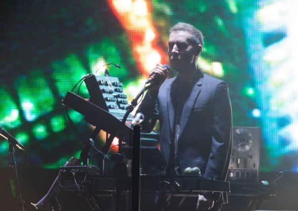 Robert del Naja, aka 3D
of Massive Attack in concert at Glasgow Hydro PIC: Andrew MacColl/REX/Shutterstock