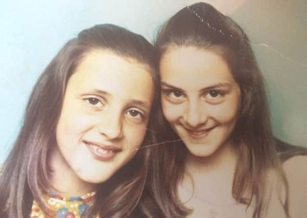 Catherine Simpson pictured alongside her younger sister Tricia when the pair were young