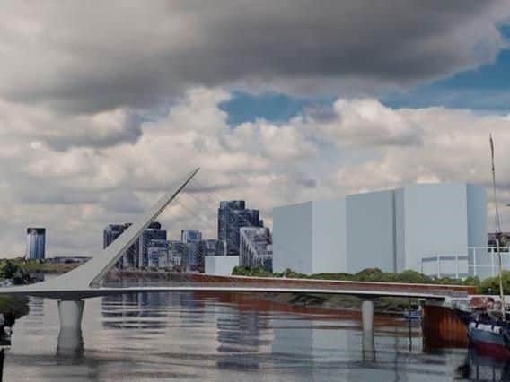 The bridge will be beside the Tall Ship outside the Riverside Museum. Picture: Glasgow City Council