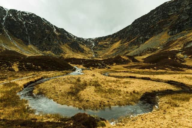 The grand reveal of magnificent Corrie Fee as one steps out of the forest into the arena-like basin of granite is awe-inspiring