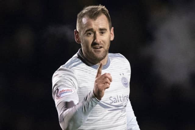 Niall McGinn celebrates during Aberdeen's cup replay win over Stenhousemuir. Picture: Alan Harvey/SNS