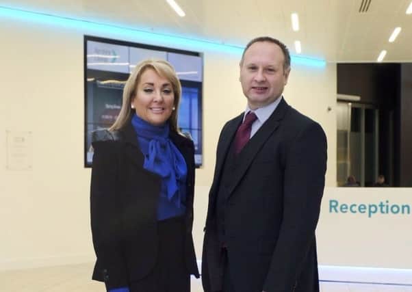 The Halo founder and executive chair Marie Macklin with Barclays' Stuart Brown. Picture: Contributed