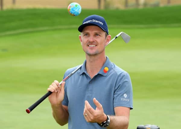 World No 1 Justin Rose at Royal Greens Golf & Country Club ahead of the Saudi Invitational event. Picture: Ross Kinnaird/Getty