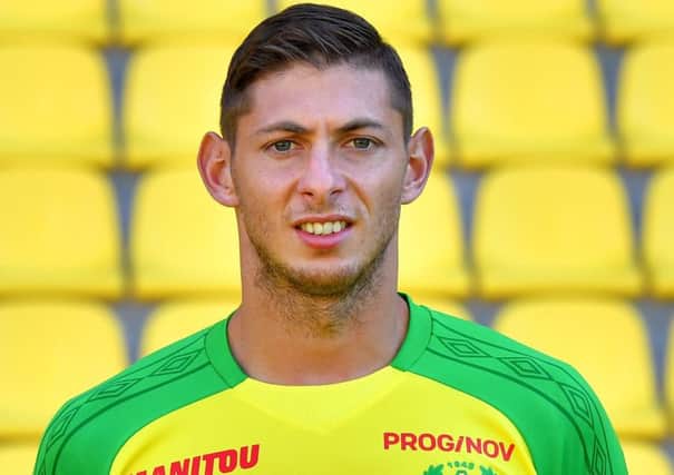 Cardiff striker Emiliano Sala was on board of a missing plane that vanished from radar off Alderney in the Channel Islands according to  French police sources on January 22, 2019. (Photo by LOIC VENANCE / AFP)LOIC VENANCE/AFP/Getty Images
