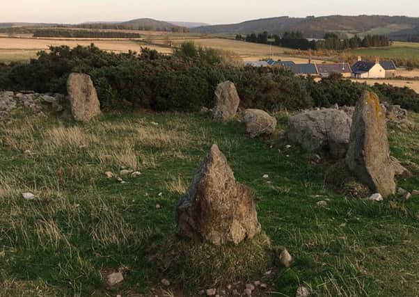 The Holmhead stone circle in Aberdeenshire was recently hailed as being 4,500-years-old - but it later emerged to be a modern fake built in the 1990s. PIC: Adam Welfare/HES.
