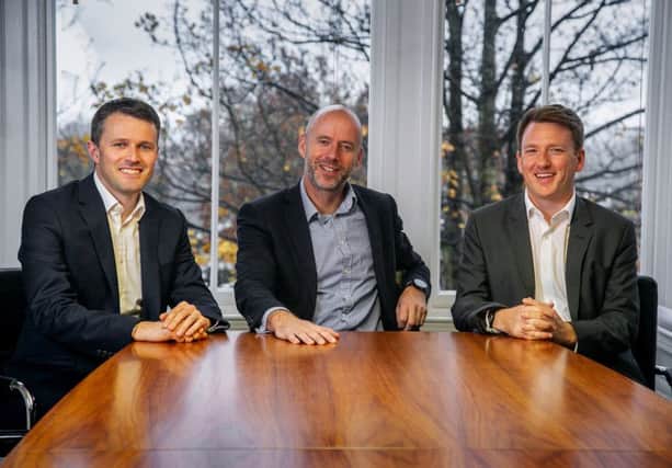 Investment director Colin Bennett, head of LDC in Scotland Mark Kerr and investment director Lee Donaldson. Picture: Contributed