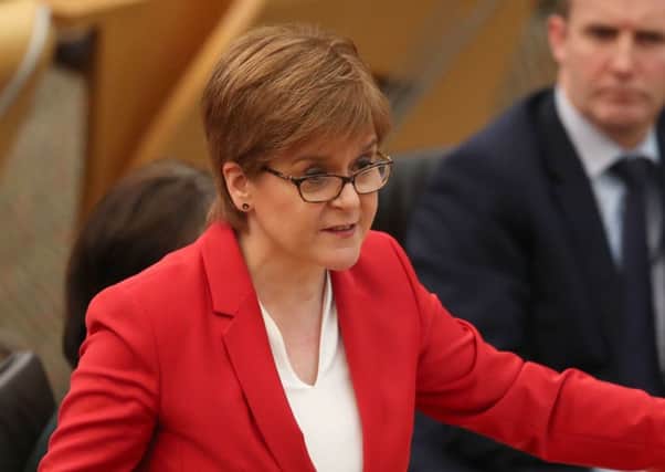Nicola Sturgeon is facing MSPs this lunchtime. Picture: Jane Barlow/PA Wire