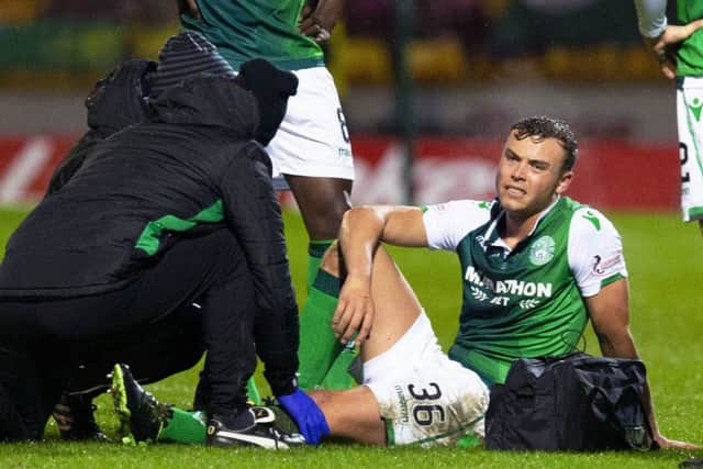 Ryan Porteous broke down on his return to the Hibs team